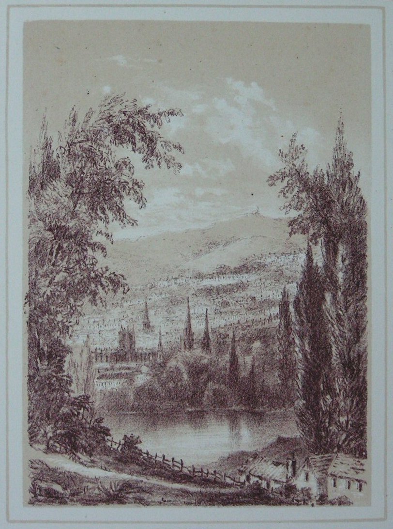 Lithograph - Bath from Prior Park